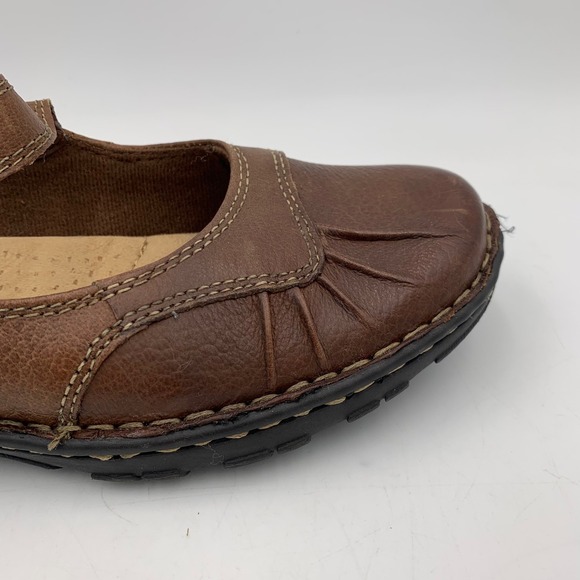 Earth Spirit Brown Leather Mary Jane Flats Shoes Women 9 Academia Boho School - Picture 3 of 14